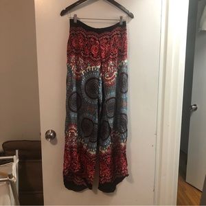 Split leg harem Thai pants